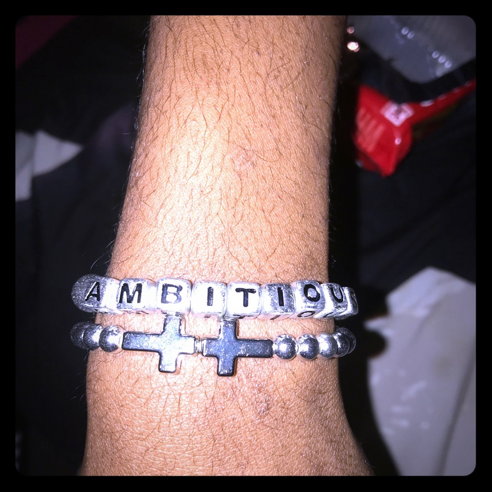 Men’s 2 piece beaded bracelet